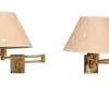 Online Pamono Brass Swing Arm Wall Lamps from Metalarte, Spain, 1970s, Set of 2