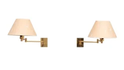 Online Pamono Brass Swing Arm Wall Lamps from Metalarte, Spain, 1970s, Set of 2