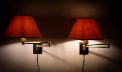 Online Pamono Brass Swing Arm Wall Lamps from Metalarte, Spain, 1970s, Set of 2