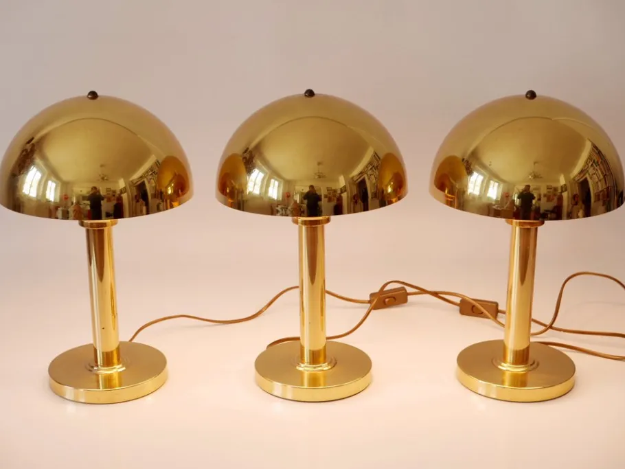 Outlet Pamono Brass Table Lamp from WSB Germany, 1970s