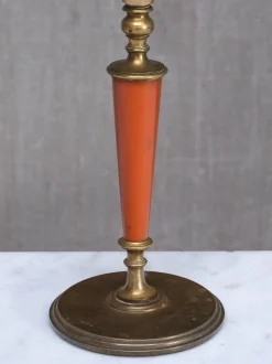 Discount Pamono Brass Table Lamp with Linen Shade by Erik Tidstrand for Nordiska Kompaniet, Sweden, 1927