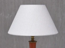 Discount Pamono Brass Table Lamp with Linen Shade by Erik Tidstrand for Nordiska Kompaniet, Sweden, 1927