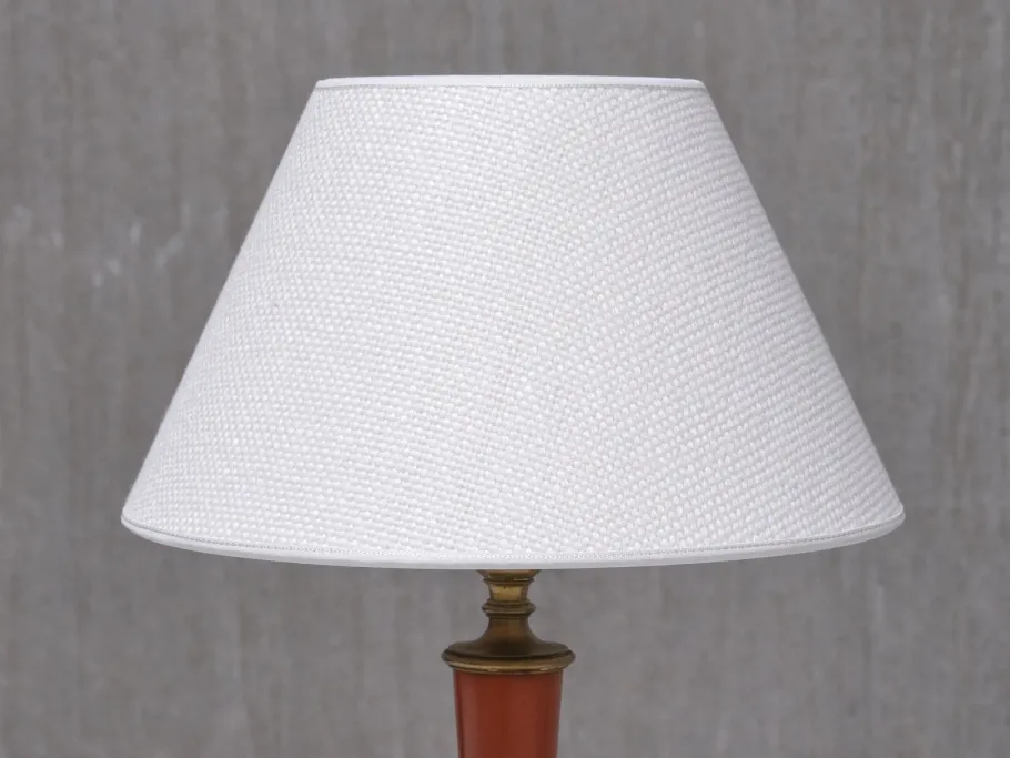 Discount Pamono Brass Table Lamp with Linen Shade by Erik Tidstrand for Nordiska Kompaniet, Sweden, 1927