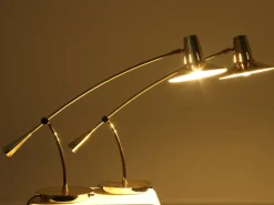 Discount Pamono Brass Table Lamps from Massive, Belgium, 1980s, Set of 2