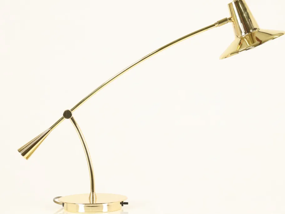 Discount Pamono Brass Table Lamps from Massive, Belgium, 1980s, Set of 2