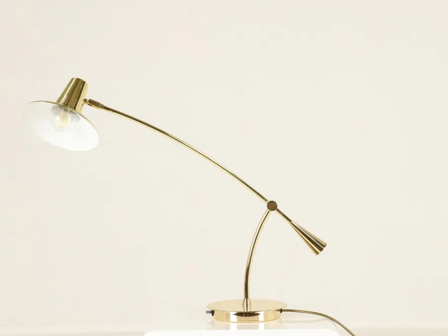 Discount Pamono Brass Table Lamps from Massive, Belgium, 1980s, Set of 2