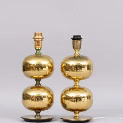 Clearance Pamono Brass Table Lamps from Tranås Stilarmatur, Sweden, 1960s, Set of 2