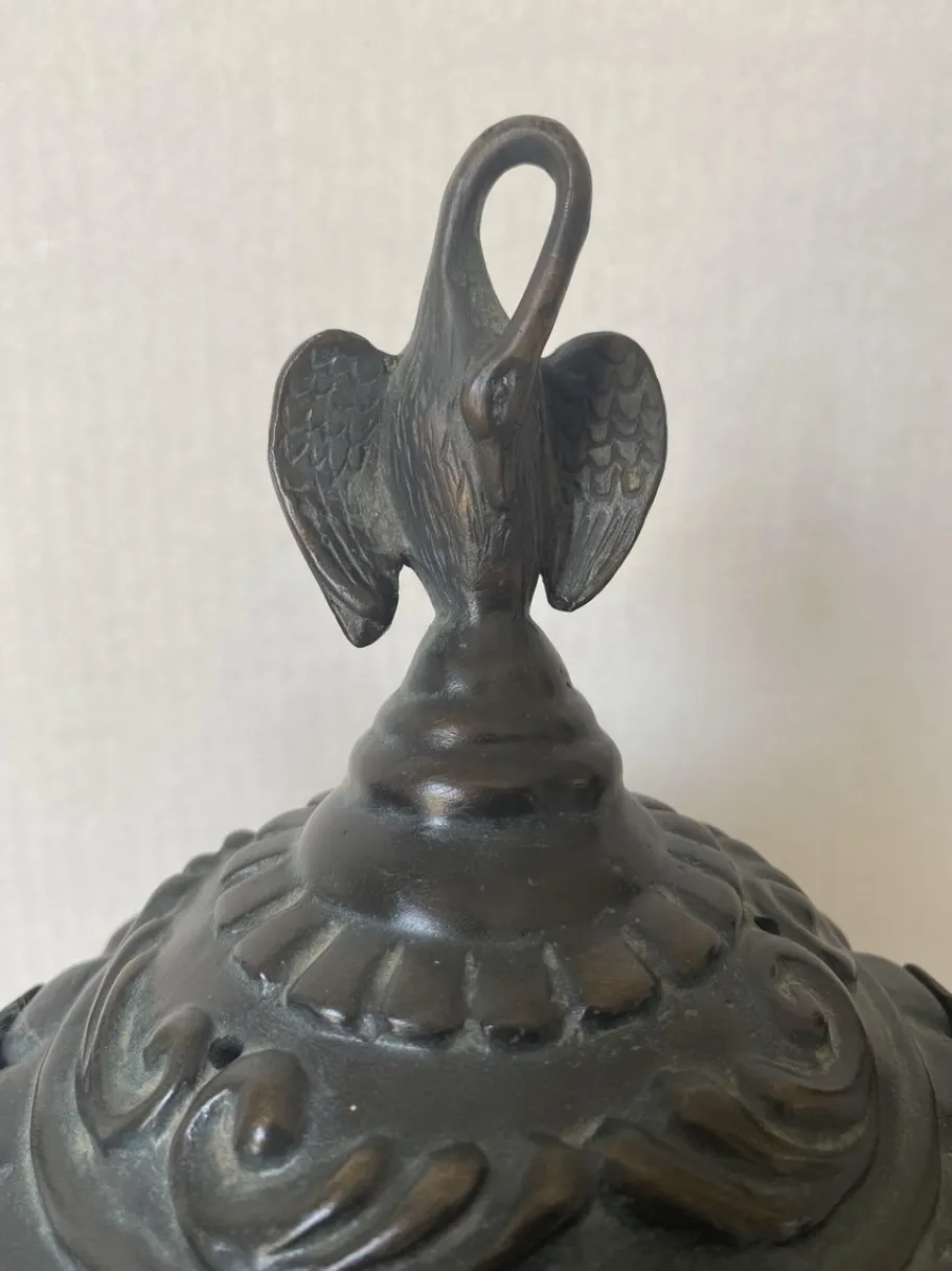 Clearance Pamono Brass Tiffany Lamp, 1982