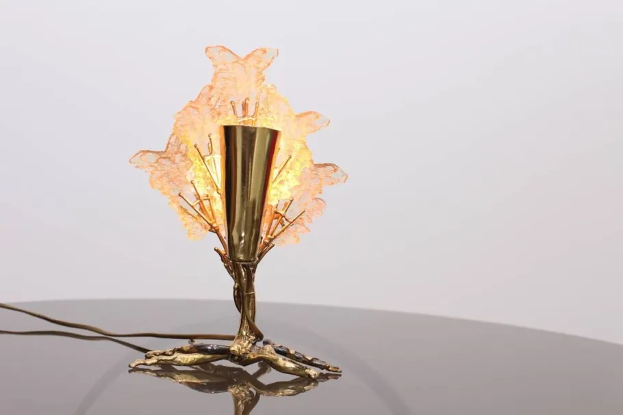 New Pamono Brass Tree Table Lamp by Henri Fernandez, 1970s