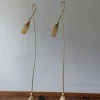 Online Pamono Brass Tulip Floor Lamps by Sergio Terrain, Italy, 1970s, Set of 2
