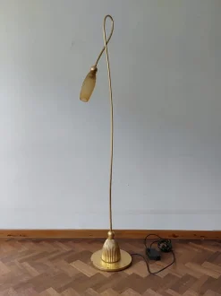 Online Pamono Brass Tulip Floor Lamps by Sergio Terrain, Italy, 1970s, Set of 2