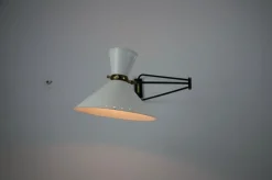 Hot Pamono Brass Wall Lamp by Rene Mathieu for Maison Lunel, 1960s