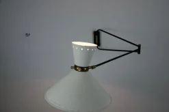 Hot Pamono Brass Wall Lamp by Rene Mathieu for Maison Lunel, 1960s