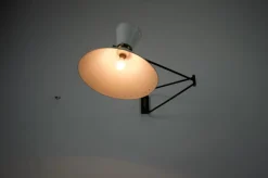 Hot Pamono Brass Wall Lamp by Rene Mathieu for Maison Lunel, 1960s