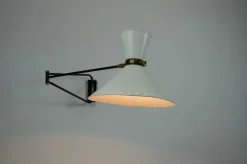 Hot Pamono Brass Wall Lamp by Rene Mathieu for Maison Lunel, 1960s