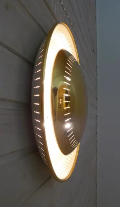 Discount Pamono Brass Wall Lamp from Kaiser Leuchten, Germany, 1950s