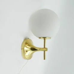 Online Pamono Brass Wall Light by E. R. Nele for Temde, Switzerland