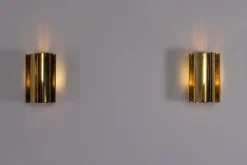 Hot Pamono Brass Wall Lights, Sweden, 1960s, Set of 2