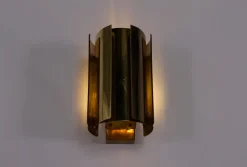 Hot Pamono Brass Wall Lights, Sweden, 1960s, Set of 2
