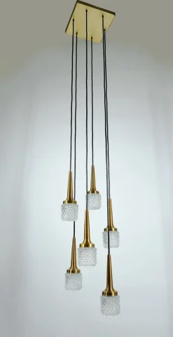 Online Pamono Brass-Plated Cascade Lamp by Staff Leuchten, Germany, 1960s