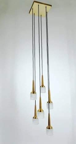 Online Pamono Brass-Plated Cascade Lamp by Staff Leuchten, Germany, 1960s