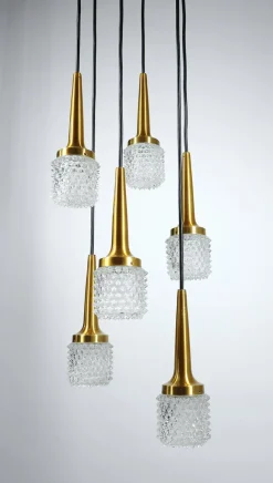 Online Pamono Brass-Plated Cascade Lamp by Staff Leuchten, Germany, 1960s