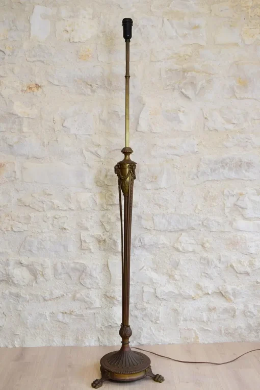 Best Pamono Bronze and Brass Floor Lamp, 1890s