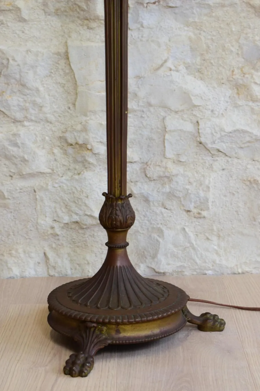 Best Pamono Bronze and Brass Floor Lamp, 1890s