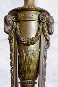 Best Pamono Bronze and Brass Floor Lamp, 1890s