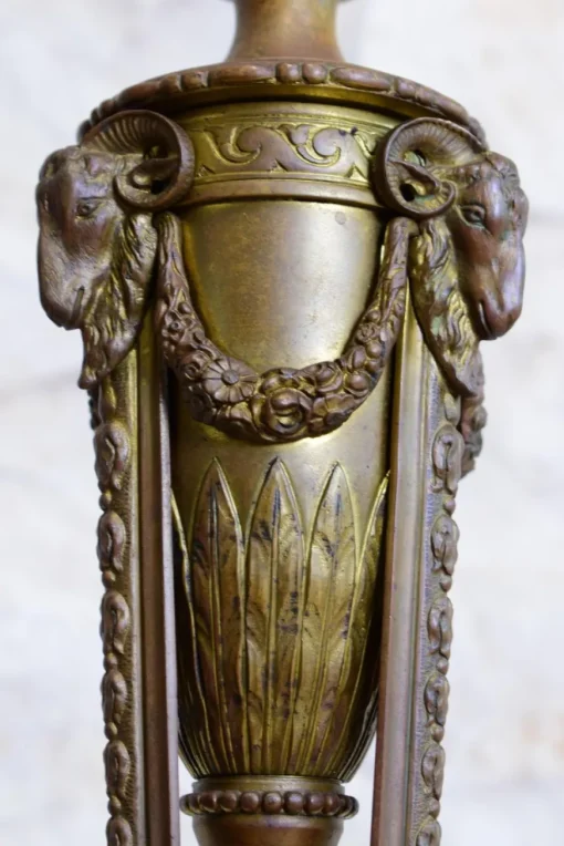 Best Pamono Bronze and Brass Floor Lamp, 1890s