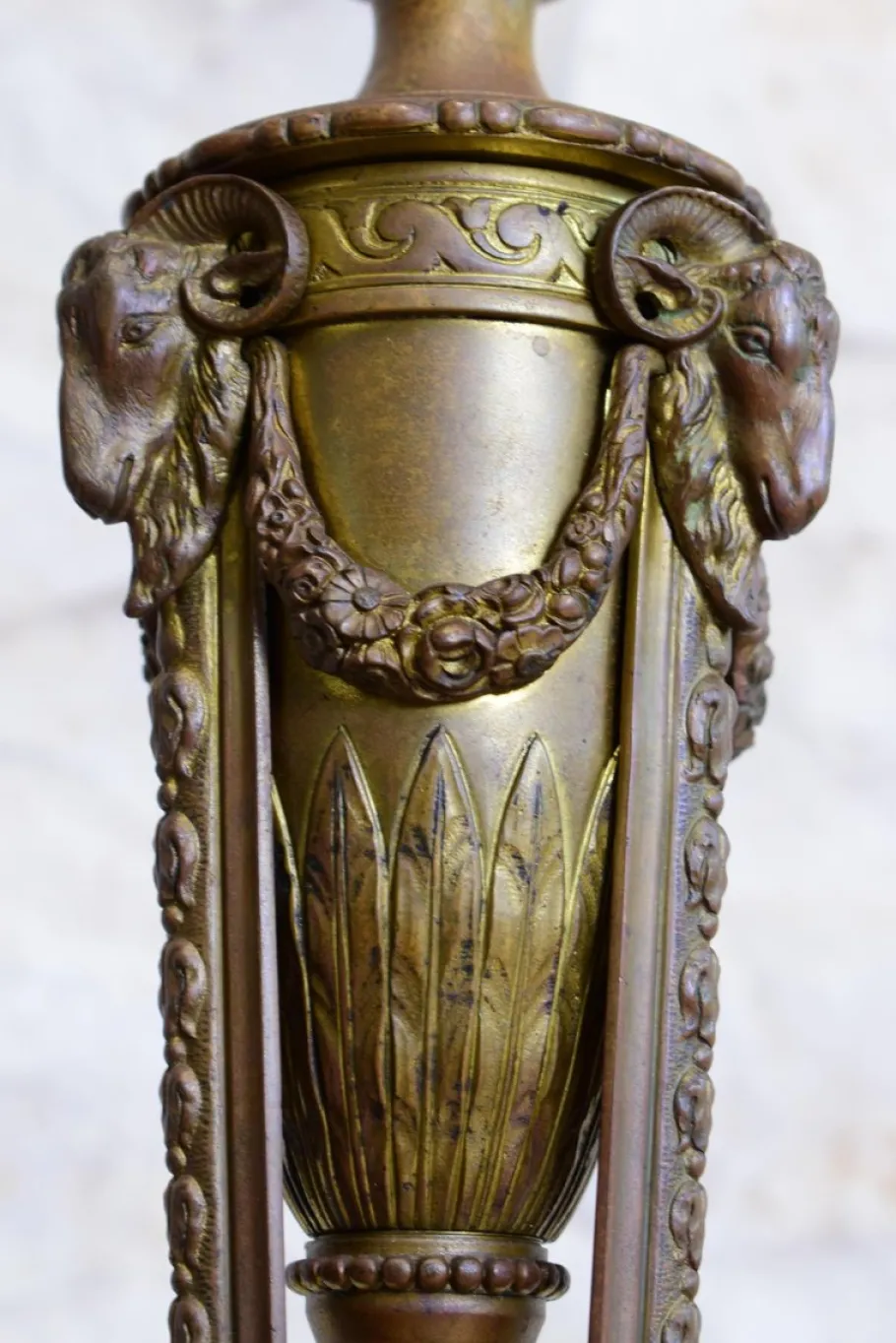 Best Pamono Bronze and Brass Floor Lamp, 1890s