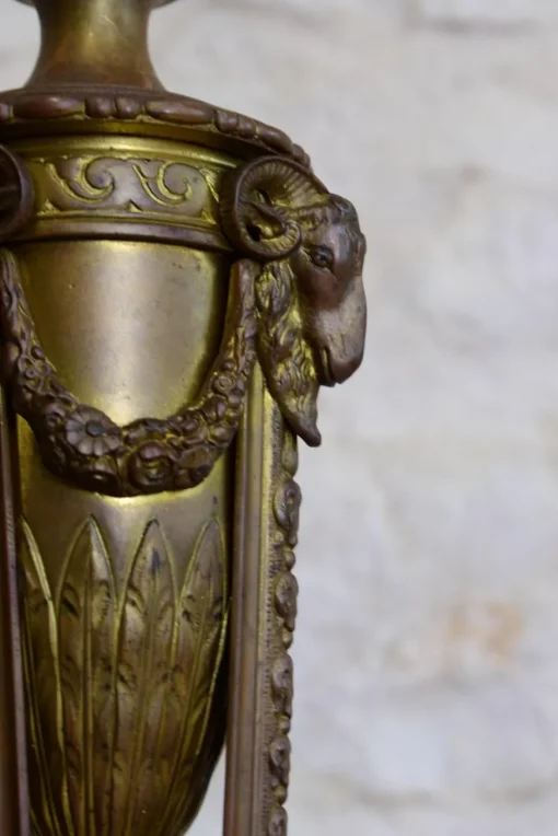 Best Pamono Bronze and Brass Floor Lamp, 1890s