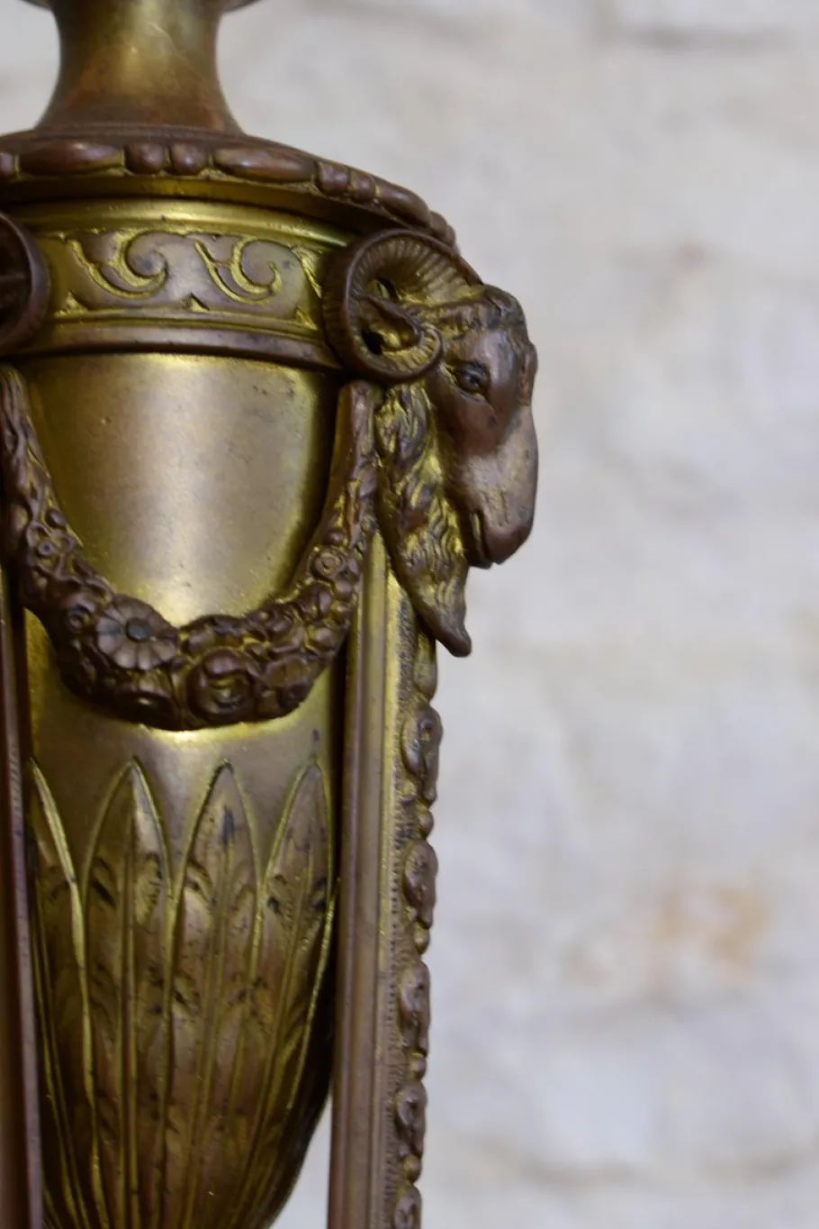 Best Pamono Bronze and Brass Floor Lamp, 1890s