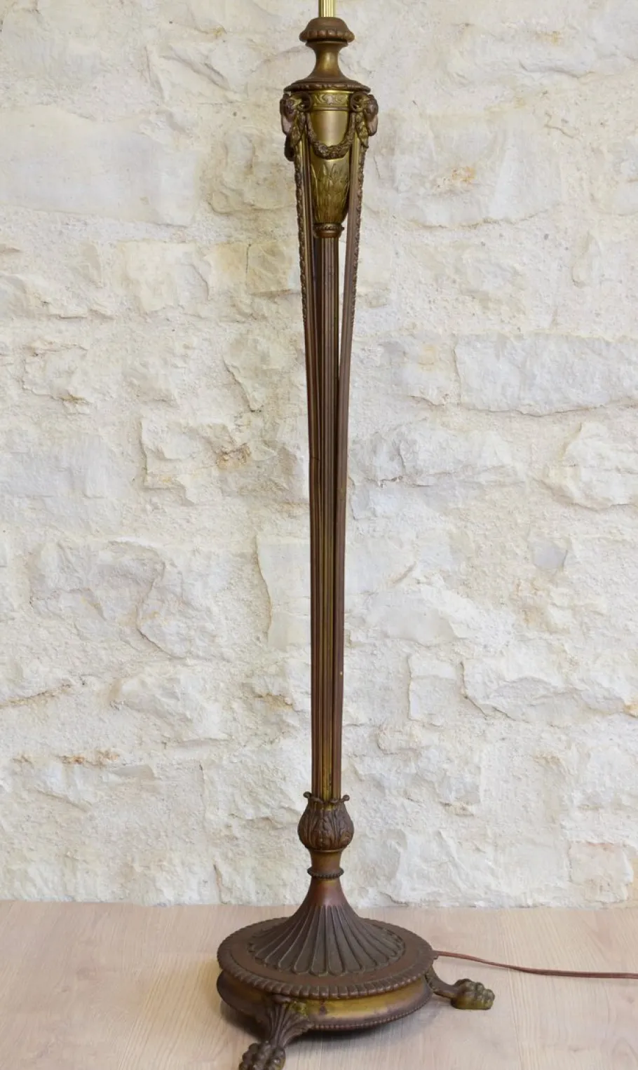 Best Pamono Bronze and Brass Floor Lamp, 1890s