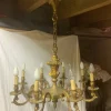 Online Pamono Bronze 8-Arm Chandelier, 1920s