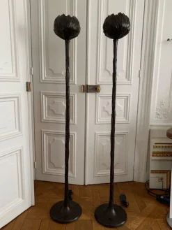 Discount Pamono Bronze Artichoke Floor Lamp by Diego Giacometti, France, 1980s