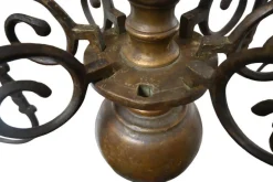 New Pamono Bronze Candle Chandelier with Eight Arms