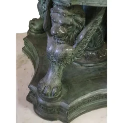 Outlet Pamono Bronze Lamps on Marble Base, 1980s, Set of 2