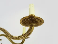 Hot Pamono Bronze 6-Light Chandelier, 1970s