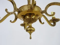 Hot Pamono Bronze 6-Light Chandelier, 1970s