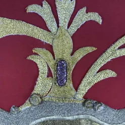 Online Pamono Bronze Living Room Lamp with Antique Embroidery, 1950s