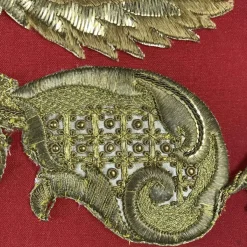 Online Pamono Bronze Living Room Lamp with Antique Embroidery, 1950s