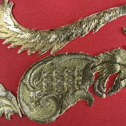 Online Pamono Bronze Living Room Lamp with Antique Embroidery, 1950s