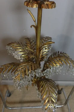 Discount Pamono Bronze Palm Tree Chandelier, 1890s