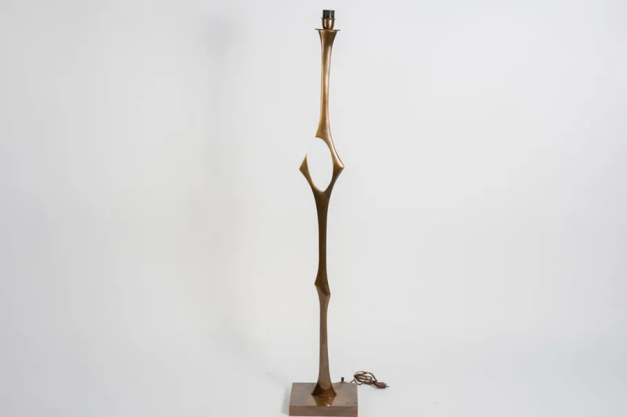 New Pamono Bronze Sculptural Floor Lamp by Willy Daro, 1970s