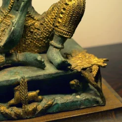 Discount Pamono Bronze Table Lamp of Prince Phra Aphai Man Playing Jakhee, Thailand, 1970s