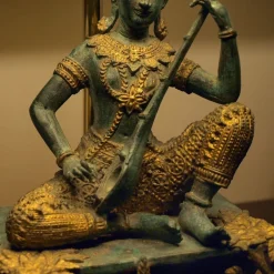 Discount Pamono Bronze Table Lamp of Prince Phra Aphai Man Playing Jakhee, Thailand, 1970s