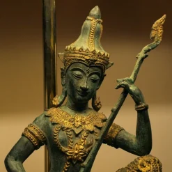 Discount Pamono Bronze Table Lamp of Prince Phra Aphai Man Playing Jakhee, Thailand, 1970s