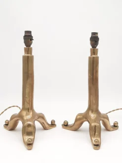 Sale Pamono Bronze Table Lamps by E. Garouste & M. Bonetti, 1980, Set of 2