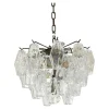 New Pamono Bronzed Chandelier with Poliedri Murano Glass by Simoeng